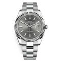 Rolex Datejust Rhodium Dial Fluted Bezel 41mm 126334